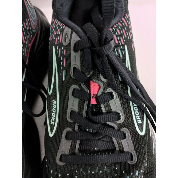 Brooks Glycerin 20 Womens Road Running Shoes Size 7 Black Pink Lace Up Athletic - Picture 5 of 11